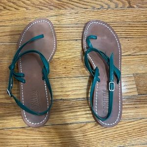 Handmade Italian Leather Sandals Size 10